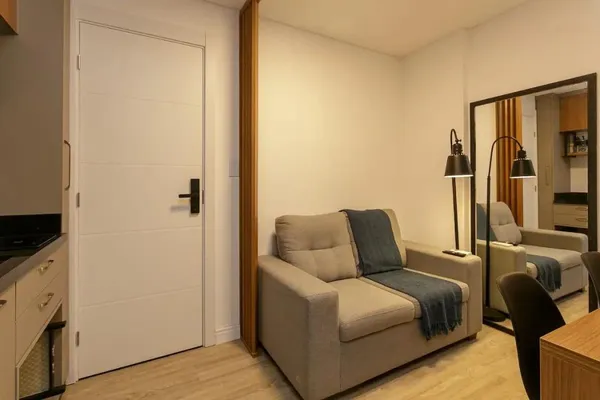 Studio Mobiliado no Água Verde |  Locado | Renda Imediata | Ed. LINK | à venda por R$ 350.000 - Curitiba/PR - foto 5