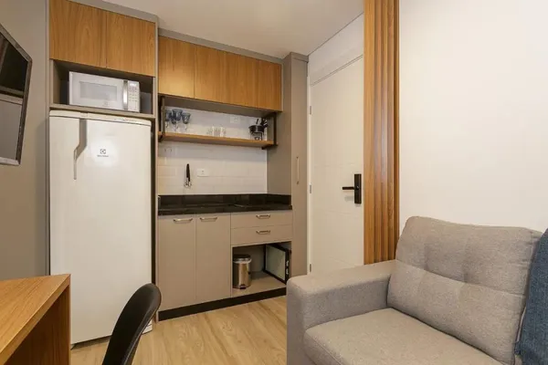 Studio Mobiliado no Água Verde |  Locado | Renda Imediata | Ed. LINK | à venda por R$ 350.000 - Curitiba/PR - foto 2